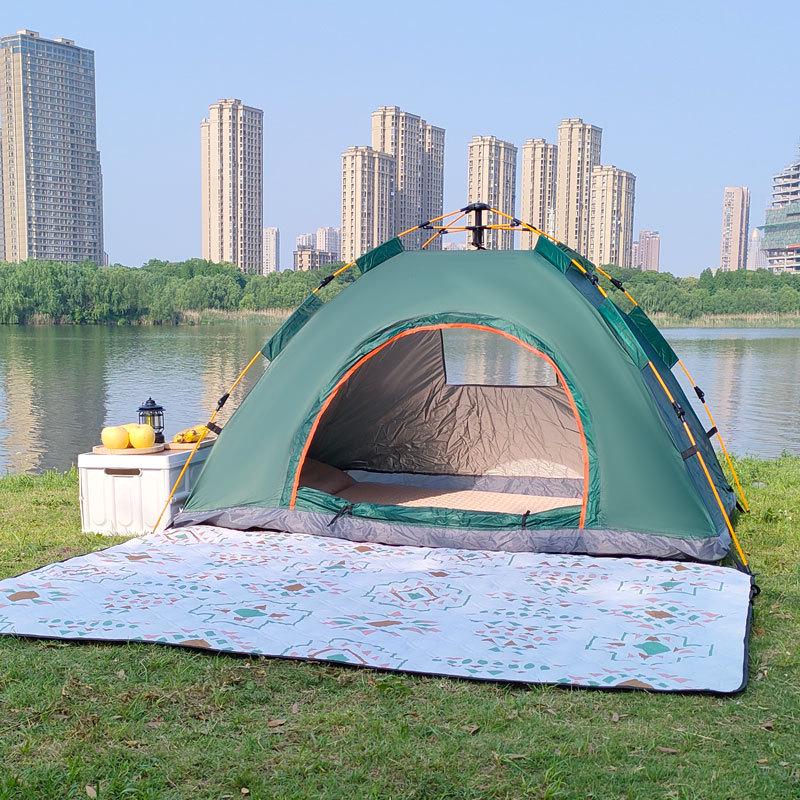 Schnell aufzubauendes Outdoor-Campingzelt für 2-4 Personen, Sonnenschutz, Einfacher Aufbau