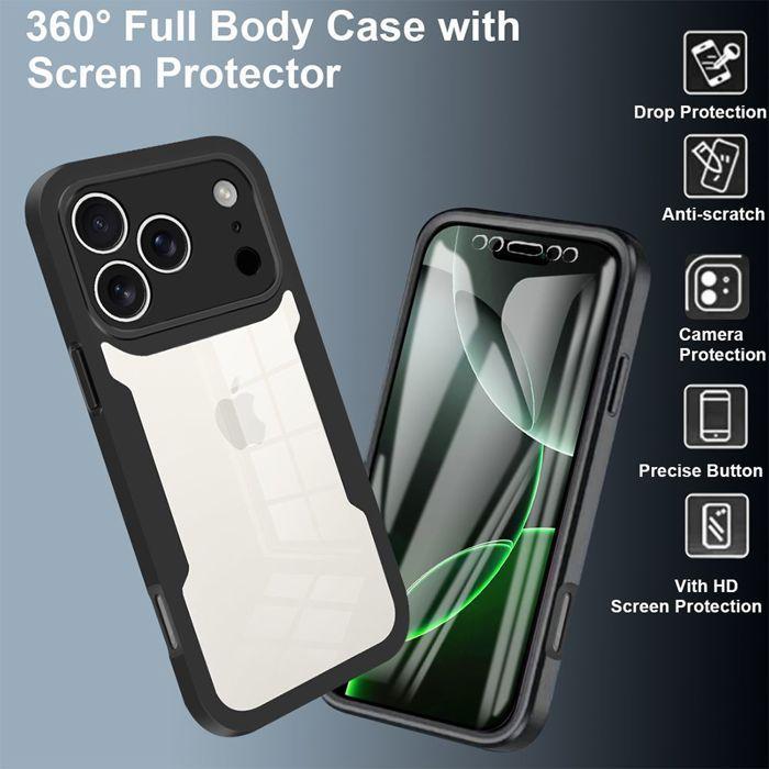 Coque de protection - BOOLING - pour iPhone 17 Pro - Protection intégrale - TPU et PC - Rouge