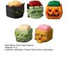 1/5Pcs Halloween Cube Head Figurine Spooky Mini Skull Pumpkin Zombie Black Cat Head Resin Statue Toy Home Office Desktop Decoration Ornament