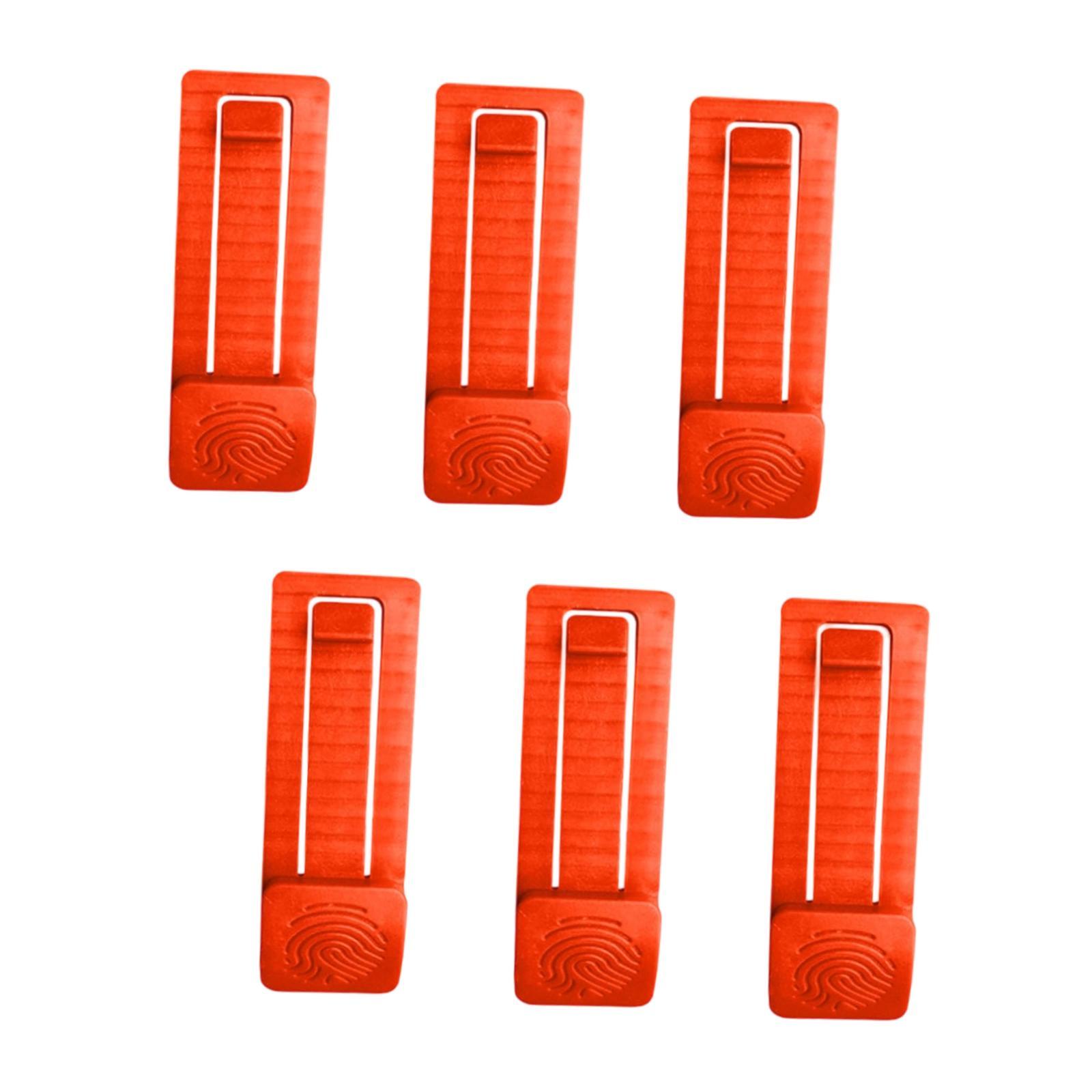 

6x Surfboard Fin Clips Set Clamps Lightweight Adults Replacement Multifunctional Gear Parts Supplies Paddle Board Fins Clips помаранчевий