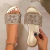 Summer New Full Diamond Flat Slippers Women's Fashion Cool Slippers Women's Beach Shoes