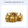 Brass Fortune Creature Statue Housewarming Gift Feng Shui Wealth Guardian Yao Statue Golden Wealth Guardian Yao Wealth Sculpture