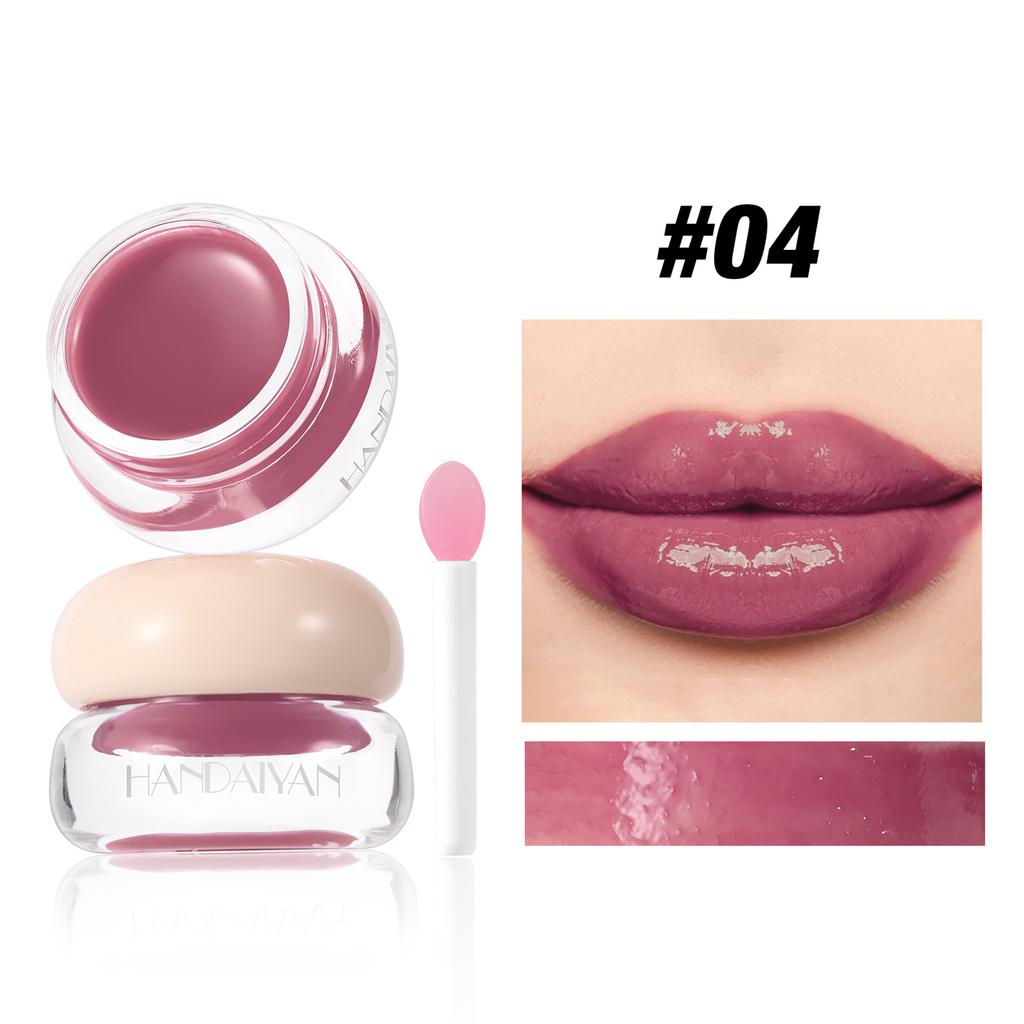 4-color Color-changing Lip Gloss with Brush, Water-gloss Lip Gloss To Care for Lips, Mirror Moisturizing Lip Balm, Lip Care