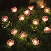 LED Copper Wire Pink Flower String Lights for Outdoor Courtyard Decor - Sakura Peach Blossom Lights with a Girly Touch