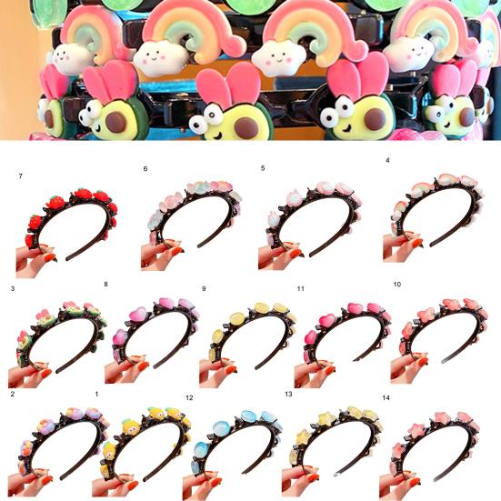 Kid Headband Various Patterns High Elasticity Decorating Colorful Cute Hair Band Clip Strawberry Headwear Accessory for Girls