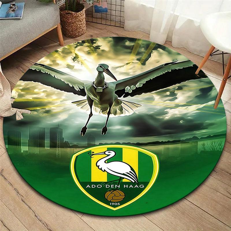 ADO Den Haag Round Area Rug,Carpet Rug for Living Room Bedroom Sofa Playroom Decor,Non-slip Floor Mat