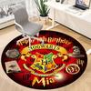 1PC Harry Potter Theme Office Round Rug - Perfect for Office or Study Decor, Machine Washable, Non-Slip Backing, Decorative Floor Mat
