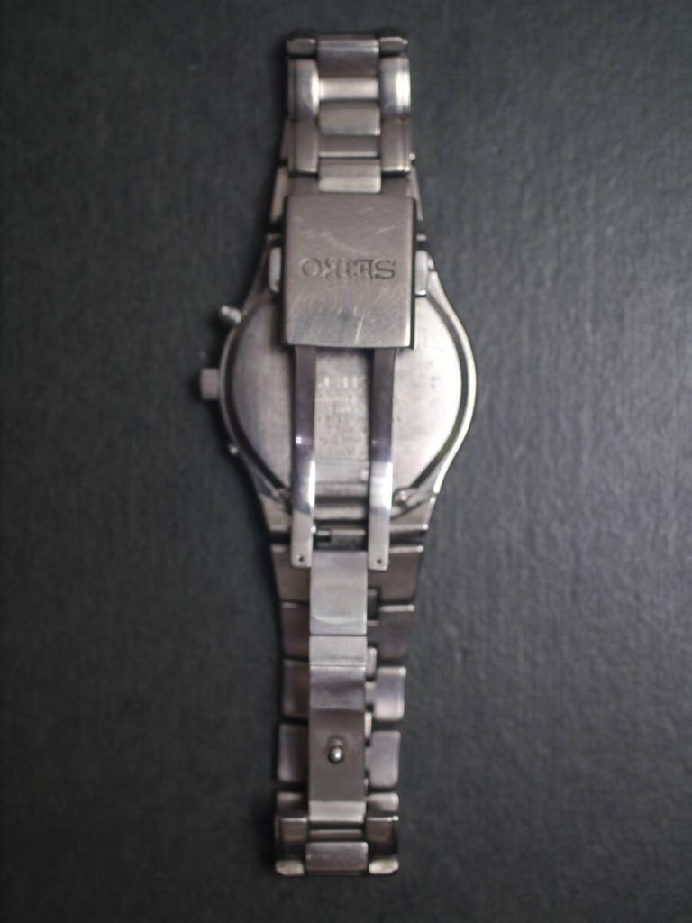 SEIKO Solar Radio Wave Control Datum Titanium 3-wijzer Horloge, Bandje, 7B42-0AN0, Herenhorloge, ae93