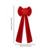 Velvet Christmas Bow Pre-Tied Tree Bows Red for Wedding Backdrop