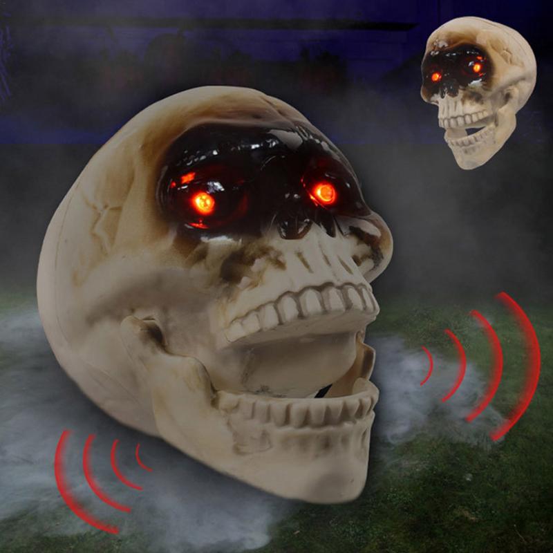 Spooky Skull Heads Realistic Halloween Skull Heads Halloween Decorations Spooky Decoration for Courtyard Secret Room Haunted