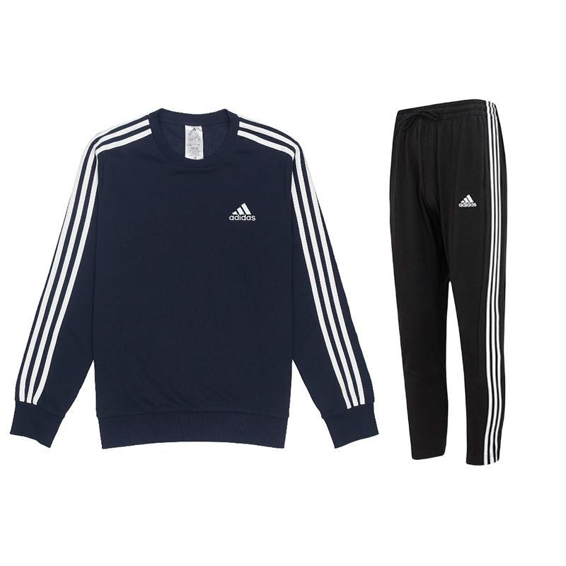 

Комплект спортивных штанов Adidas Crew Neck с длинными рукавами и полосатыми спортивными штанами GK9079+IC0044 S