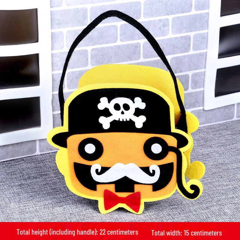 Halloween Pumpkin Trick-or-Treat Children's Handbag - Handmade Small Gift Material Pack