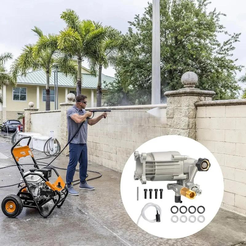Professional Horizontal Pressure Pump Replacement - 3400PSI 2.5GPM 3/4" Shaft, Plug and Play for 1500-4000 PSI Washers