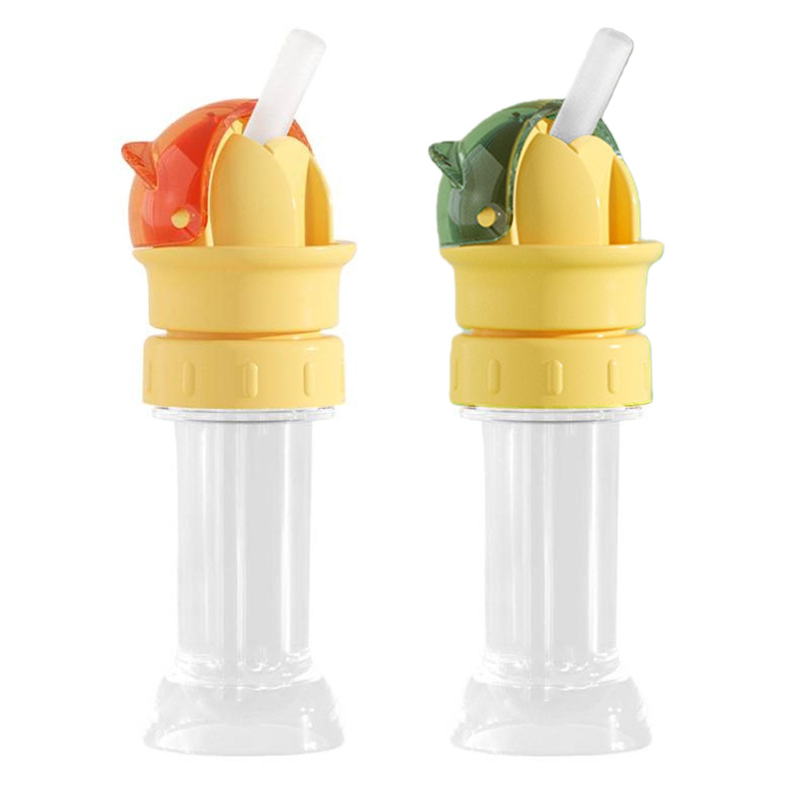 

Anti-Choking Water Bottle Cap Reusable Water Bottles Straw Lid Portable Baby Self Drinking Straw Caps for Car Interiors