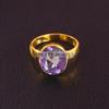 Alexandrit Ovalschliff Mit 925 Sterling Silber Vergoldeter Ring Für Herren #A603 JL375656789302