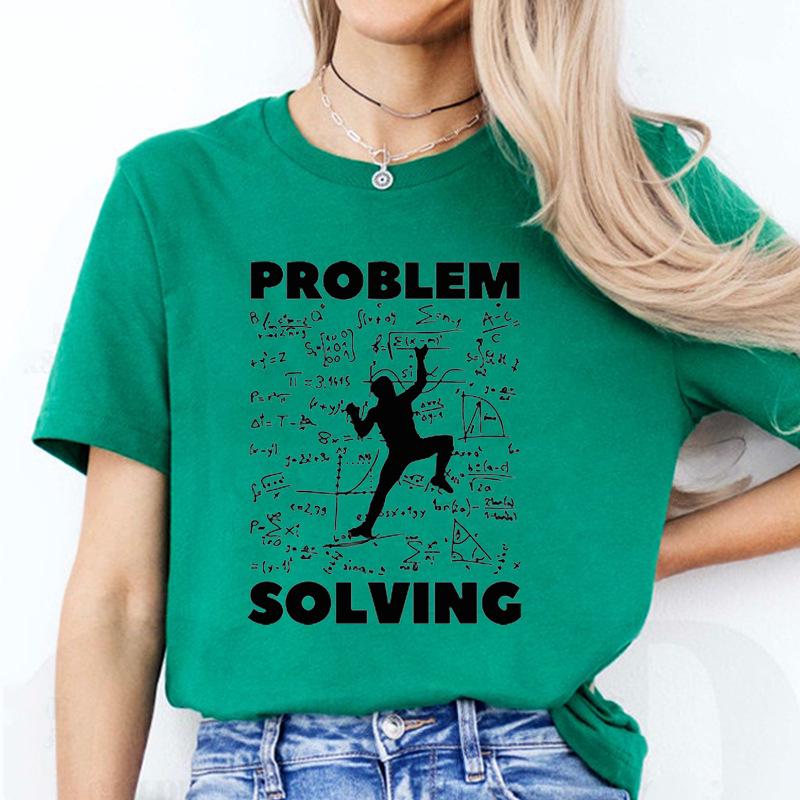 Casual European Fit Rock Climbing Graphic T-Shirt – Loose, Short Sleeve, Fashionable Top