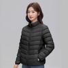 Thin down jacket women's autumn and winter new short white duck down winter stand-up collar thin casual coat tide