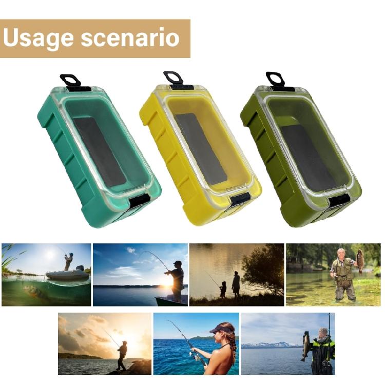 Small Tackle Box Fishing Accessory Container with Magnetic Function Strips Seal Fishing Hook Storage Case