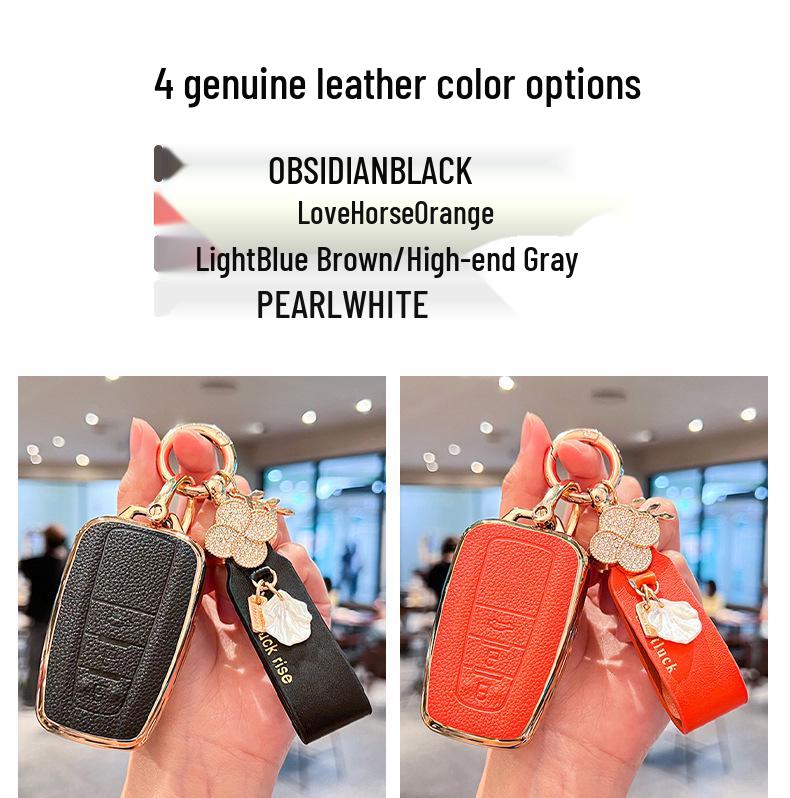 Toyota Key Cover for Camry, RAV4, Corolla, Levin, Avalon: Stylish Shell Buckle for Women.