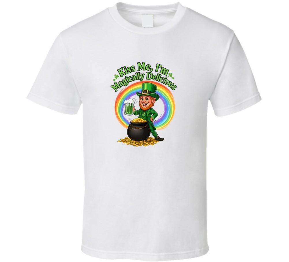 Funny Leprechaun Lucky T Shirt St Patrick’s Day Irish Tee New Gift T Shirt S
