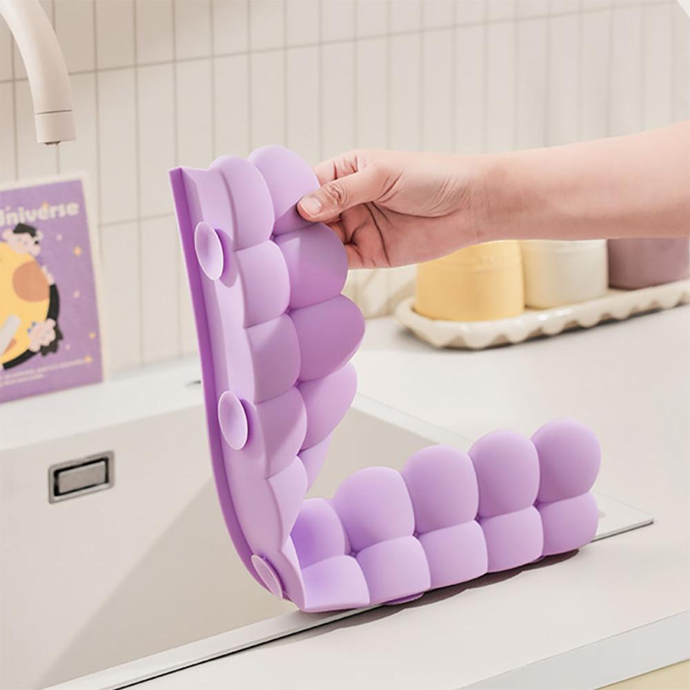 1PC Silicone Sink Baffle Splash Guard with Suction Cup Pool To Protect Clothes From Splashing Water Baffle