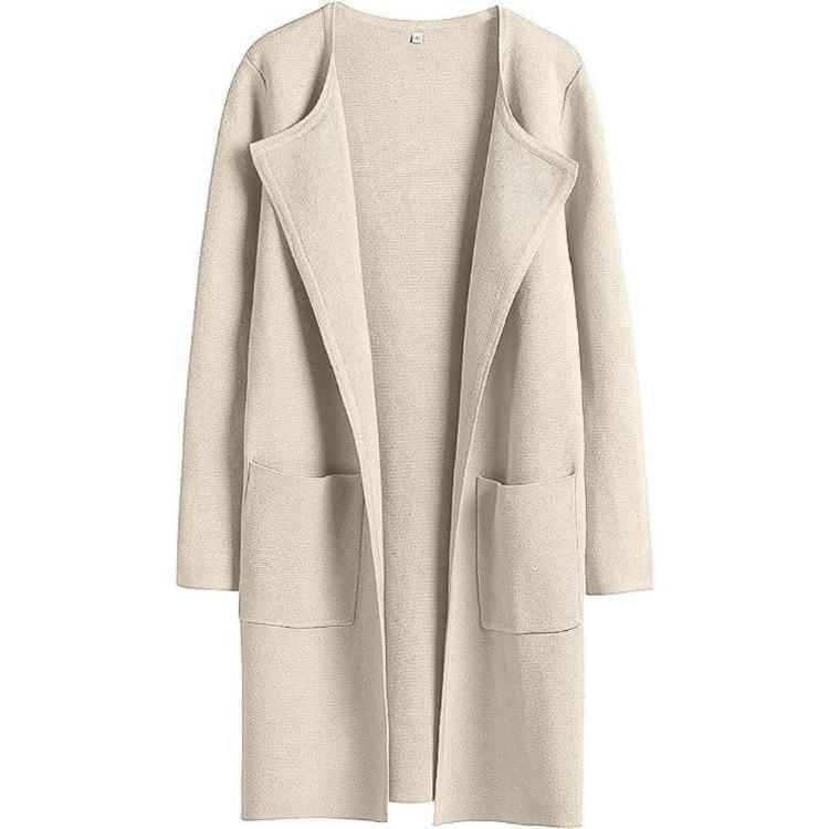 Winter Woolen Coat for Women Lapel Comfort Casual Autumn Autumn Autumn