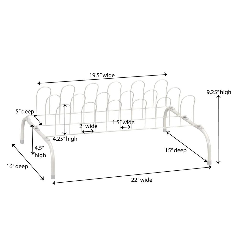 9 Pair Metal Wire Shoe Rack Vertical Storage Organizer Free-Standing Shoe Holder Indoor Closet Space Saver Durable 100 Steel