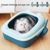 Extra Large Semi-Enclosed Cat Litter Box with High Sides & Scoop - Splash-Proof Design