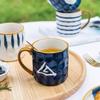 YWDL 400ml Bumpy Surface Ceramic Coffee Mug Heat-resisting Milk Oats Breakfast Cup With Handgrip Home Mug Drinkware Japanese