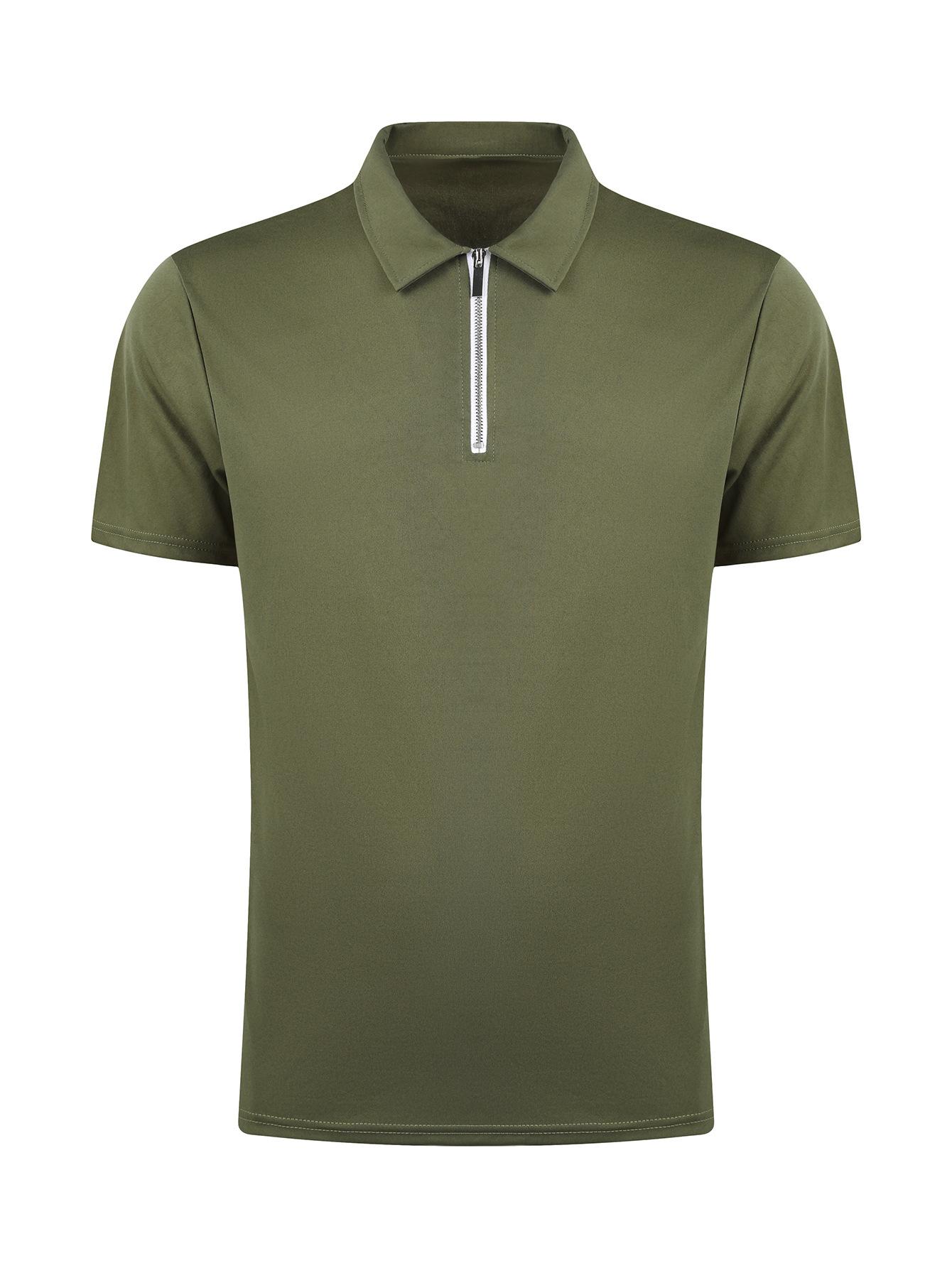 Летняя мужская рубашка поло больших размеров на молнии — фото 12