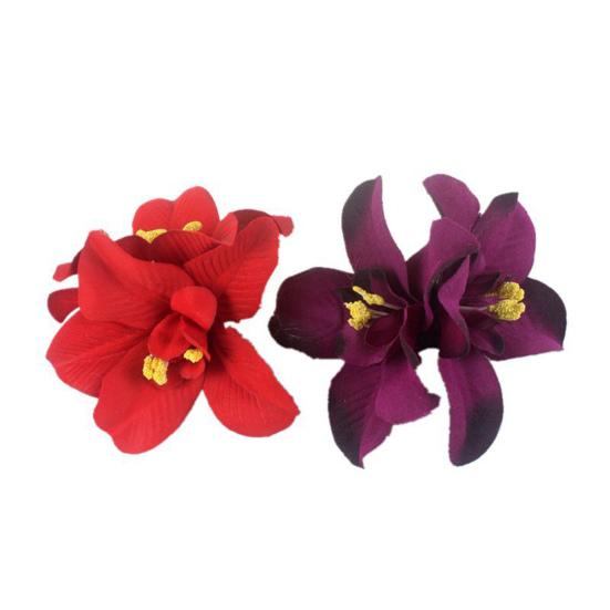 Haarspange, Urlaub am Meer, Orchidee, elegante und charmante Blumenspange, vielseitiges DIY-Accessoire für Mädchen