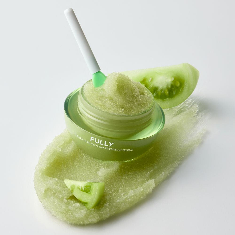 Fully Green Tomato Smoothie Lip Scrub 12g – Gentle Exfoliating Care for Smooth & Soft Lips