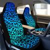 2pcs Tiger Stripe Print Car Seat Covers - & Leopard Spot Design, Washable Polyester, Universal Fit For Cars, SUVs, Trucks - Eleg