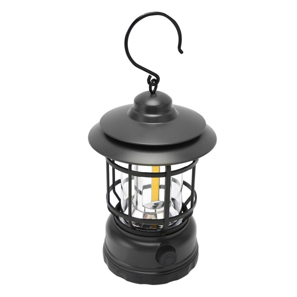 Vintage Camping Lantern IPX4 Waterproof Eye   USB Re Able Decorative Portable COB Tent Lamp with Hook