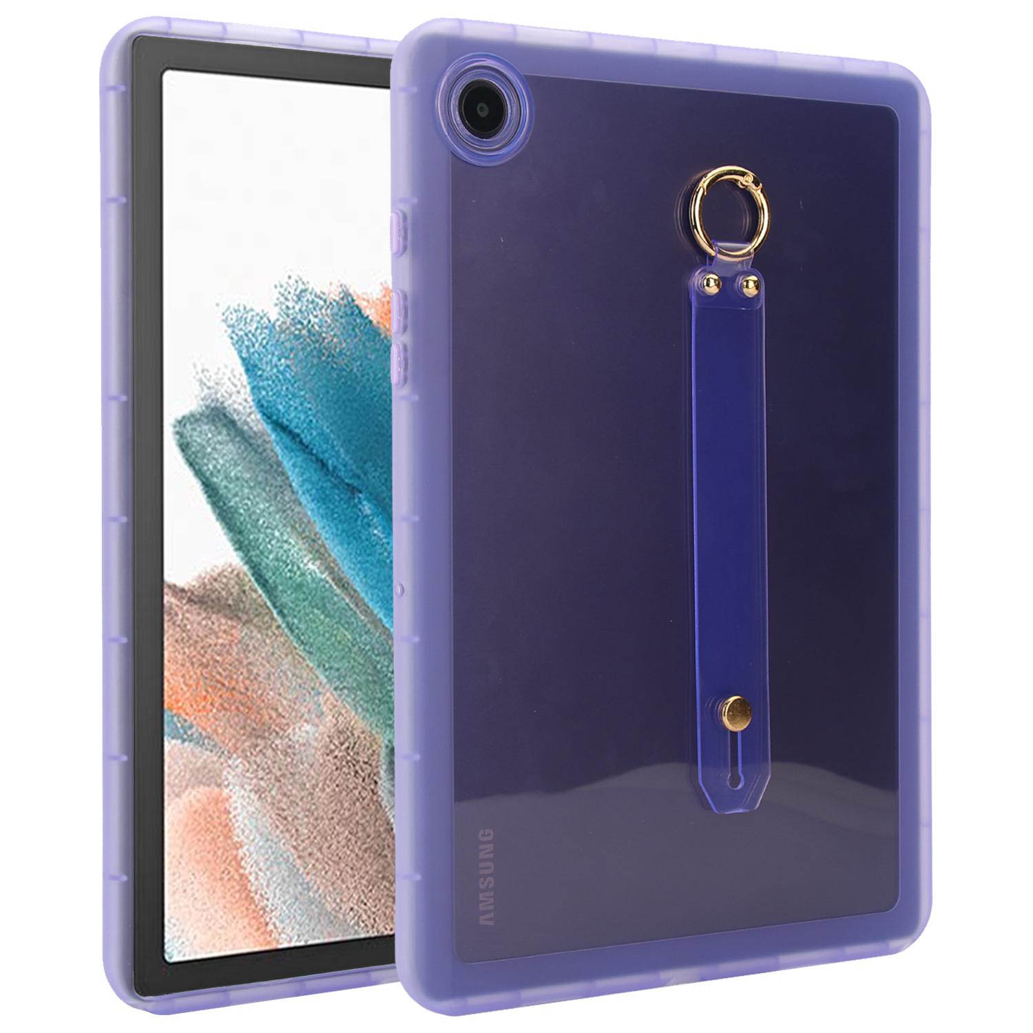 

For Samsung Galaxy Tab A8 10.5 (2021) Case Shockproof TPU Tablet Cover with Wristband Purple