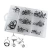 60Pcs Sturdy Fishing Rod Guis Pole Tip Repair Kit Rod DIY Eye Rings