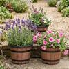 Thickened Plastic Barrel Flowerpot Round Garden Flower Pot Flower Bucket  Yard Decoration
