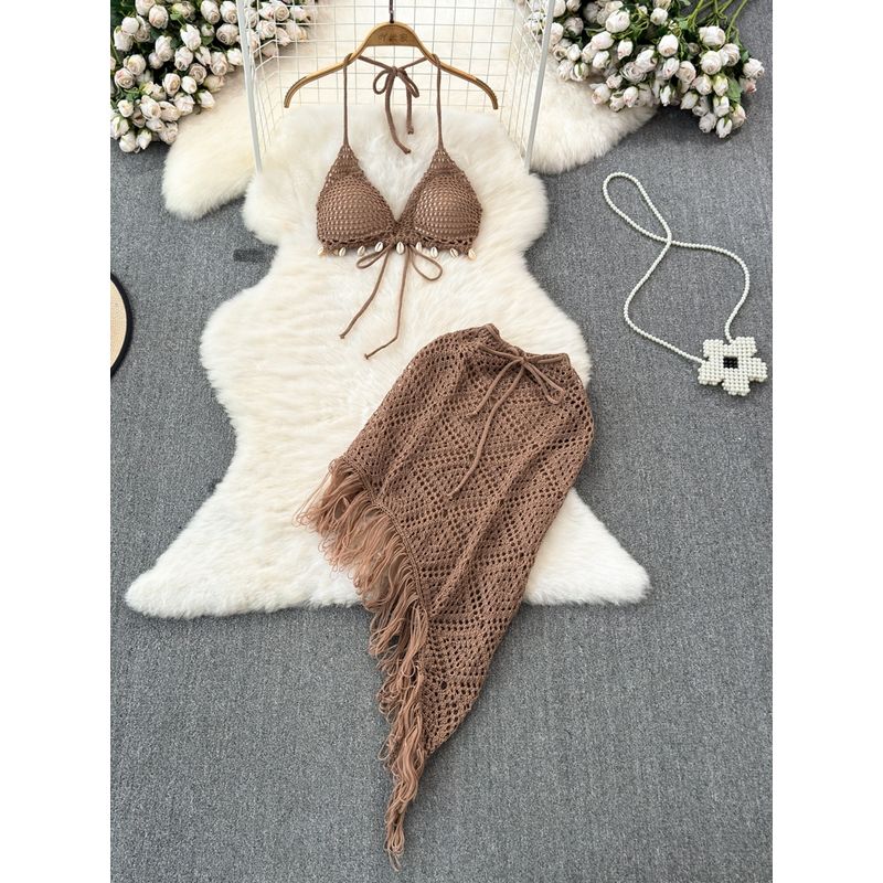 Seaside Vacation with Chest Pad High Waist Hip Bag Fashion Suit