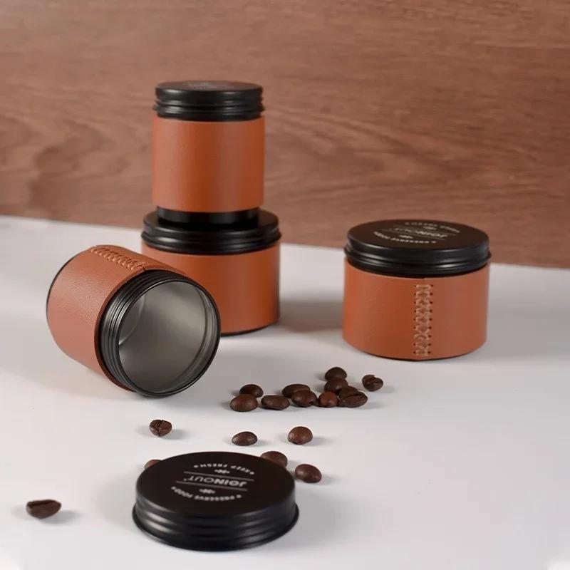 Portable Mini Coffee Bean Storage jar Aluminum Alloy Coffee Powder Sealed Tank Outdoor camping Coffee bean Tea Storage Container