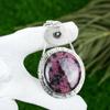 Natürlicher Rhodonit Edelstein Anhänger 925 Sterling Silber Indischer Schmuck Für Frauen