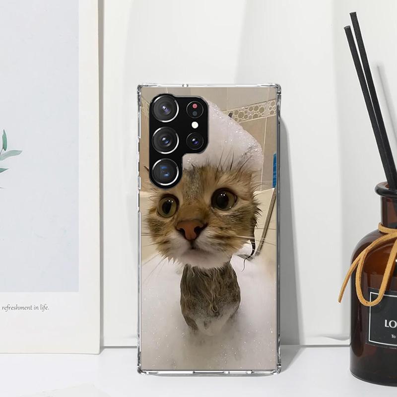 Pet Cat Funny Memes Phone Case For Samsung Galaxy S26 S25 Edge S24 FE S23 S22 Ultra S21 Plus S20 + Art Fundas Back Cover Galaxy
