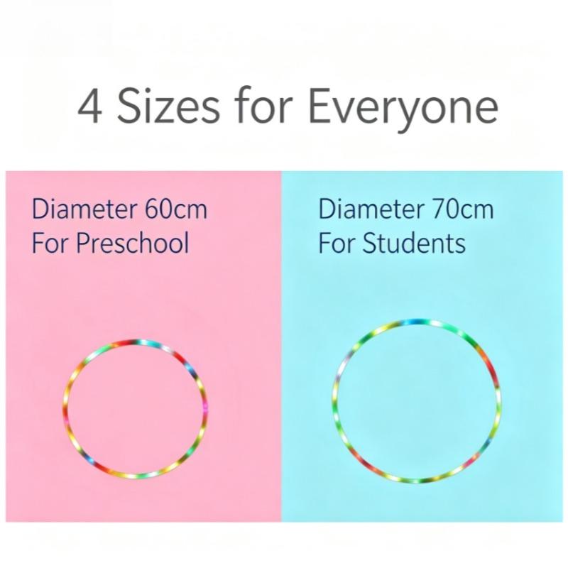 LED Colorful Fitness Circle Sport Hoop Loose Weight Home Indoor Removable Multi-Color Sports Hoop Gym Fitness Equipments