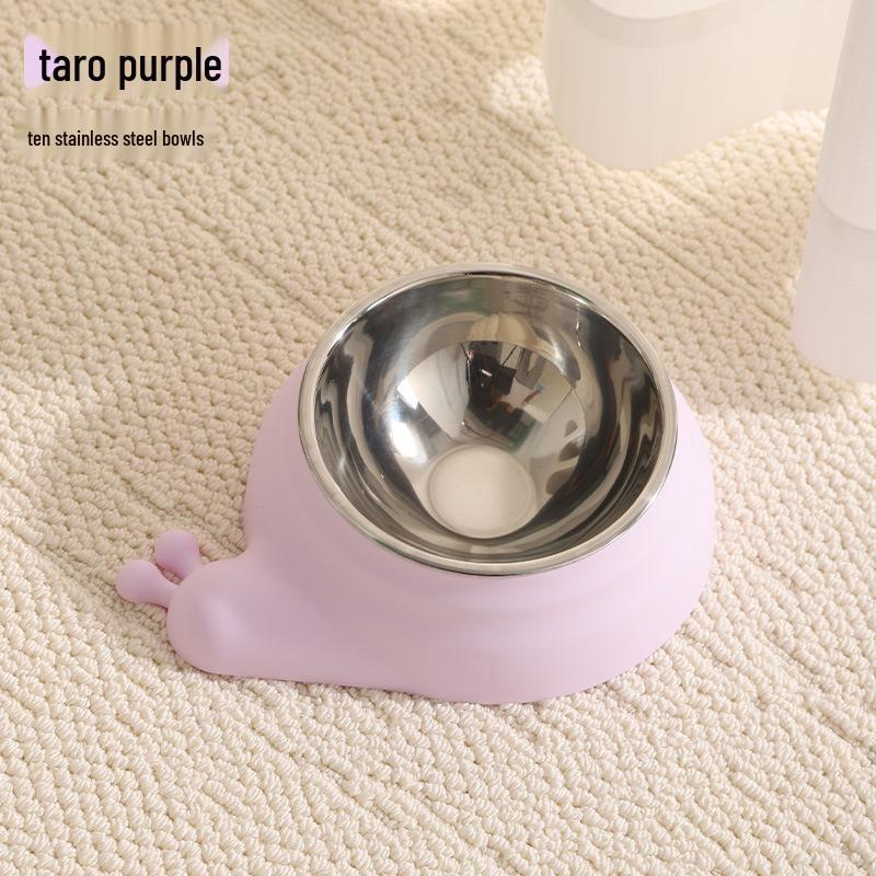 Douyin Pet Stainless Steel Cat Bowl, Dopamine Color, Non-Slip Dog Ice Cream Bowl, Neck Protection Feeding Utensils.