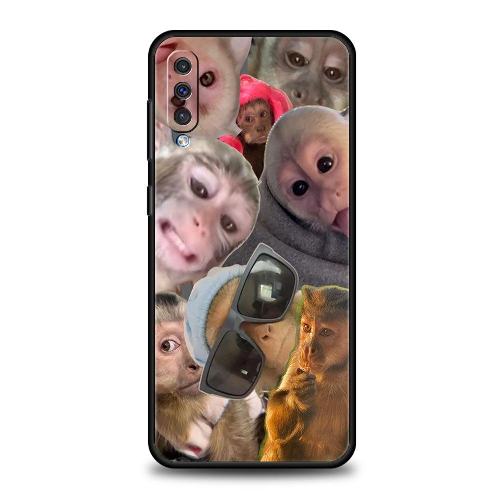 Phone Case For Samsung A56 A36 A26 A24 A12 A14 A16 A50 A70 A20E A10S A22 A40 A34 A54 A42 A52 5G A04s A06 Cover Cute Funny Monkey
