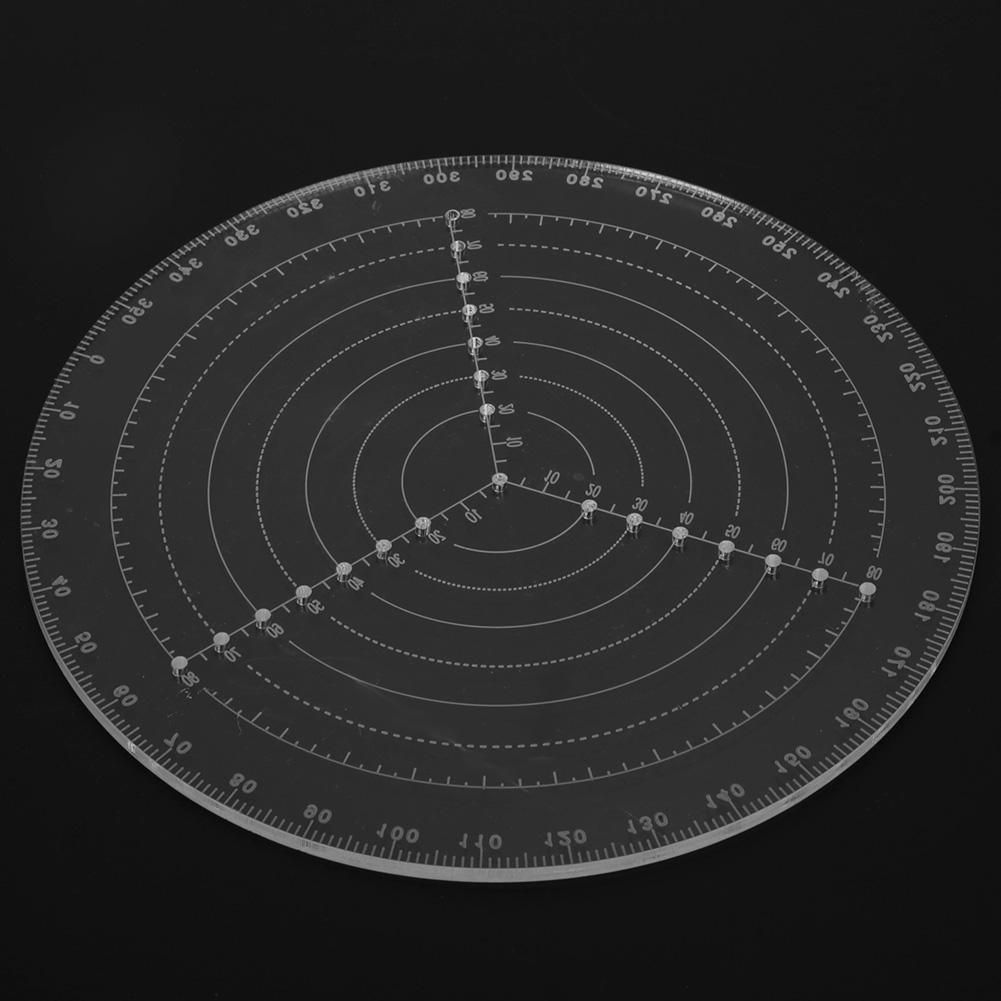 Transparent Akryl Centrumfinnare Träbearbetningspassare för Cirkelcentrumfinnande