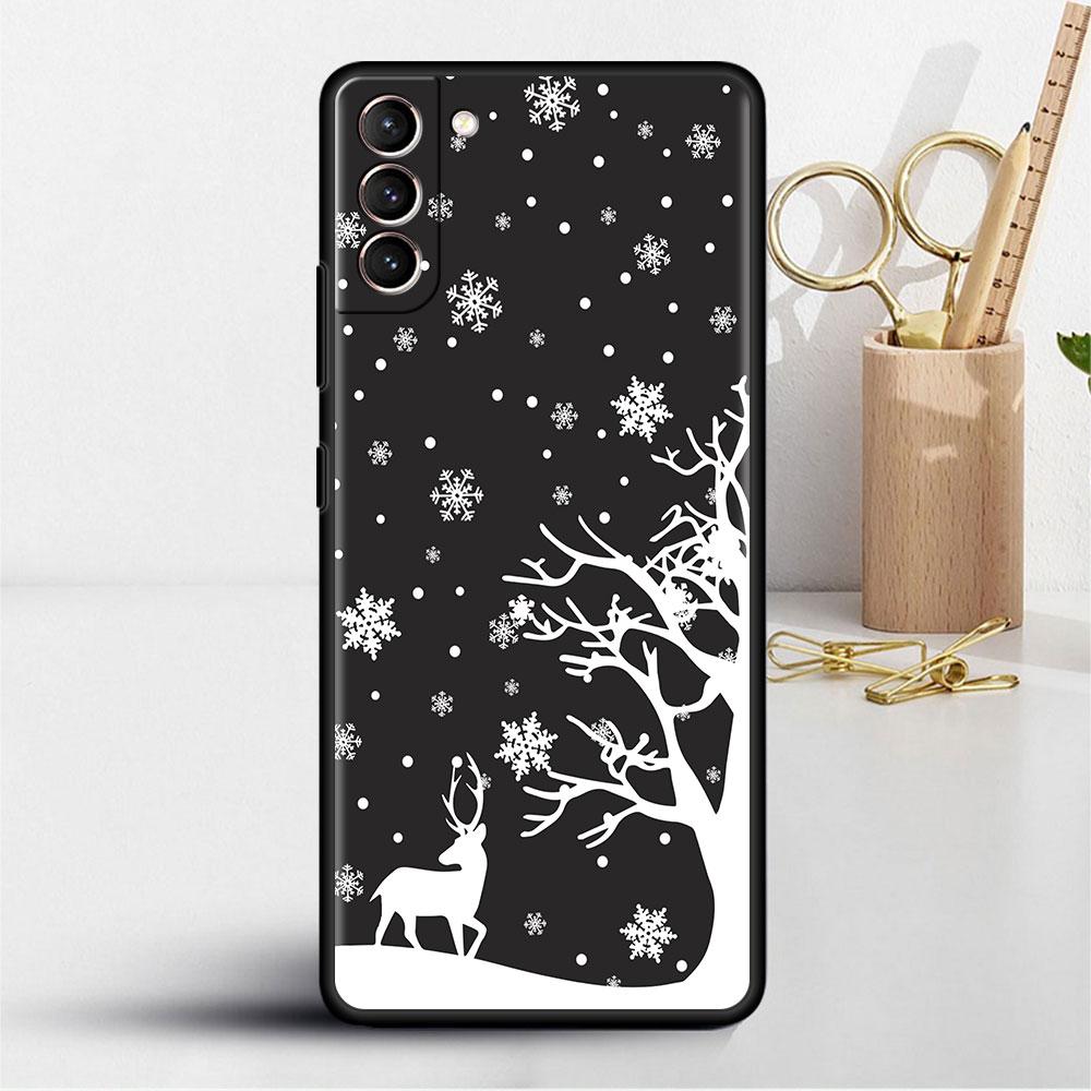 Merry Christmas In Winter Soft Case For Samsung Galaxy S22 S20 FE S21 S10 S9 Plus S8 Note 20 Ultra 10 Lite Phone Cover Shell