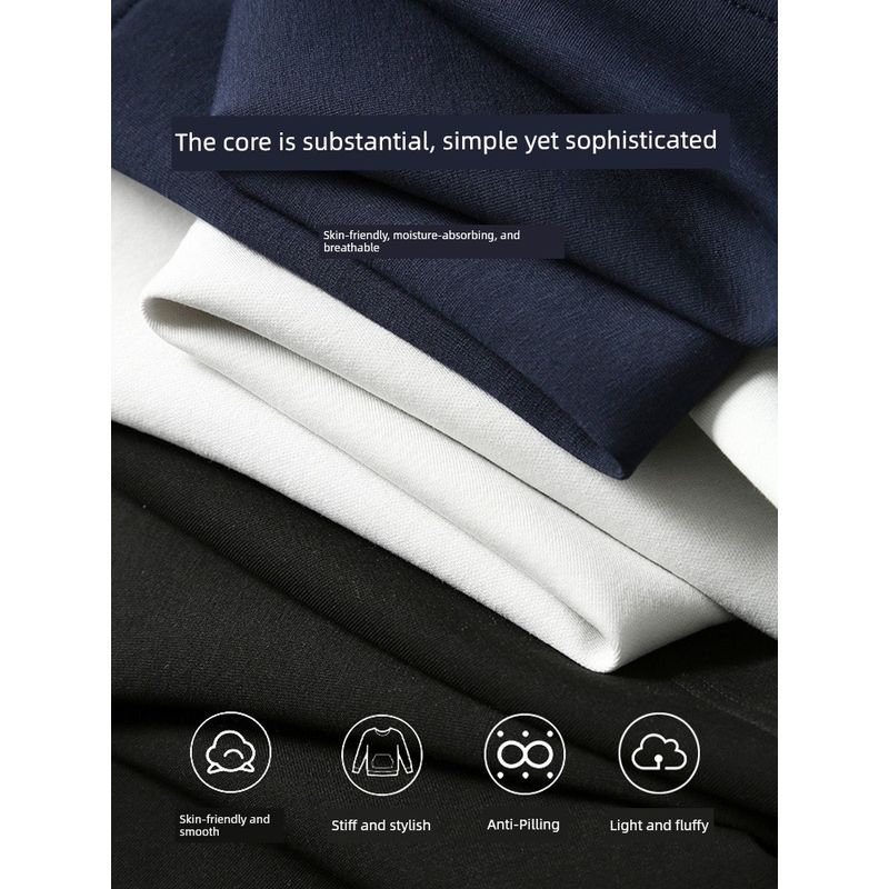 Hooded Sweatshirt for Men, Fleece-Lined and Thickened, Trendy Brand for Spring and Autumn, 2024 New Long-Sleeve Top, Foreign Trade Men's Jacket