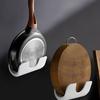 Household Pot Rack Wall Hanging Free Punching Pot Shelf Kitchen Supplies Rack Cutting Board Lid Stor