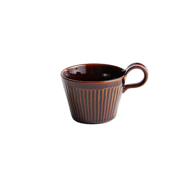 

Japanese retro ceramic cup coffee cup household breakfast cup oat cup milk cup large cup 320ml