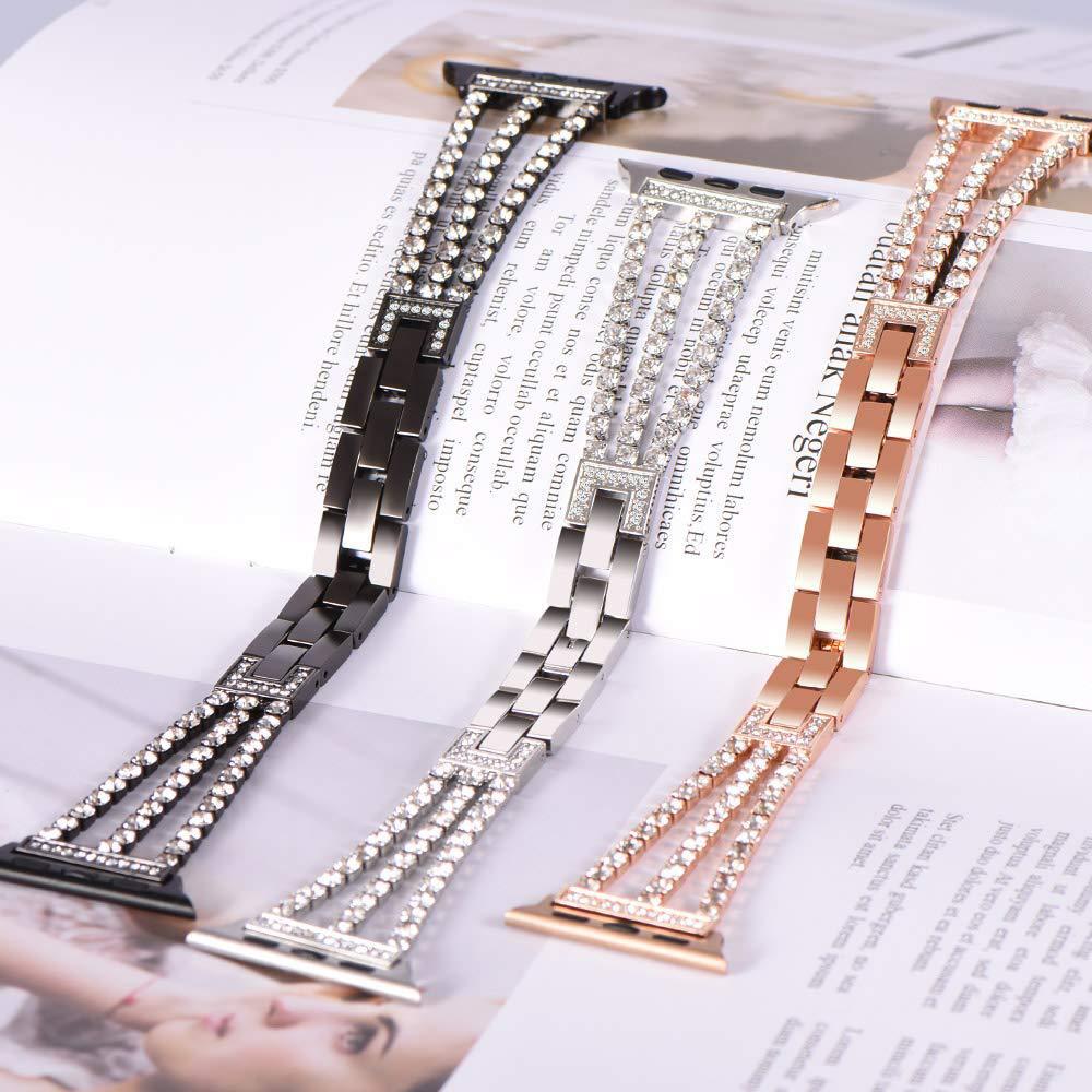 

Jewellery 40mm 44mm 38mm 42mm Bracelet Strap Chain Diamond Stainless